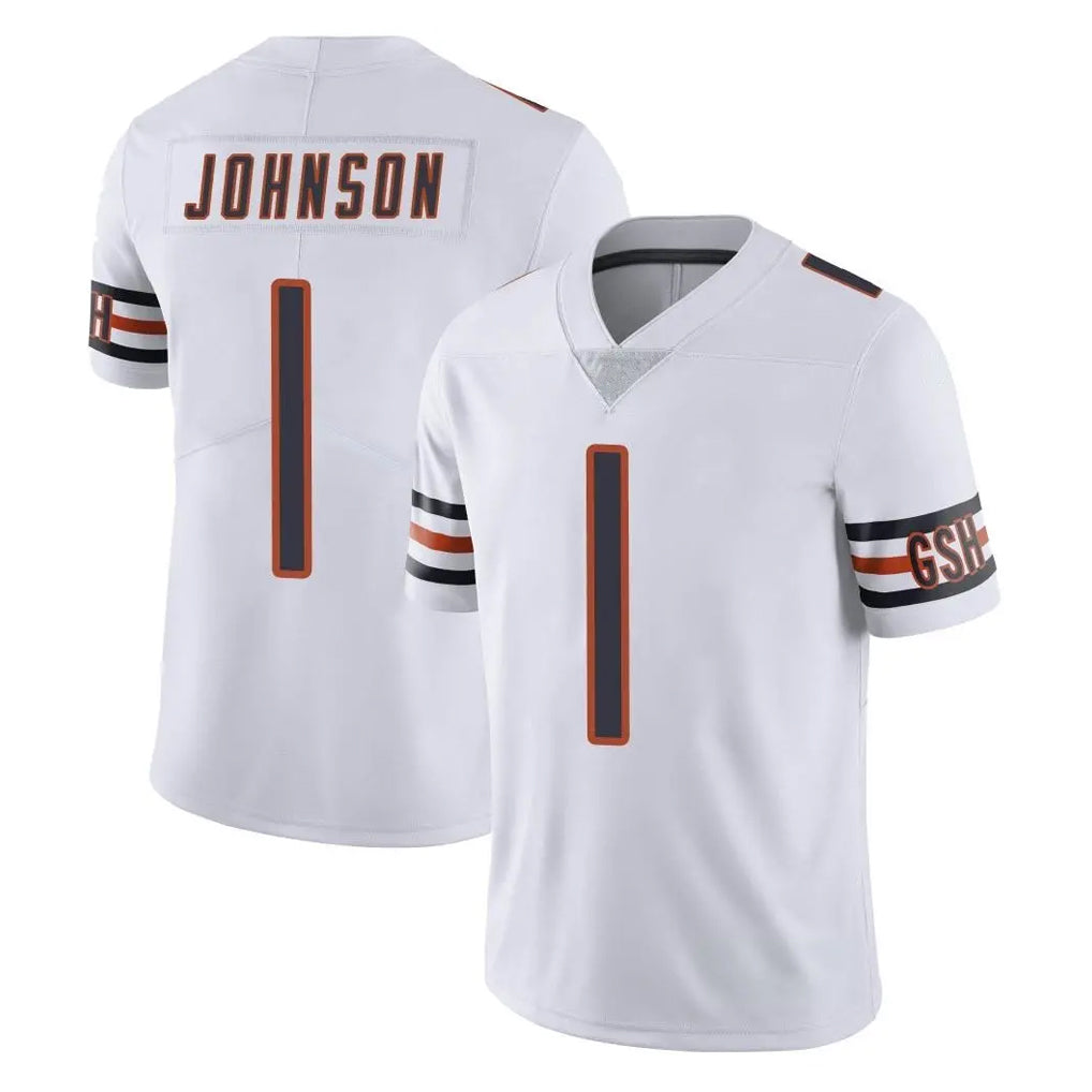 C.Bears #1 Jaylon Johnson Player White Vapor Untouchable Limited Home Game STECN Stitched Jerseys