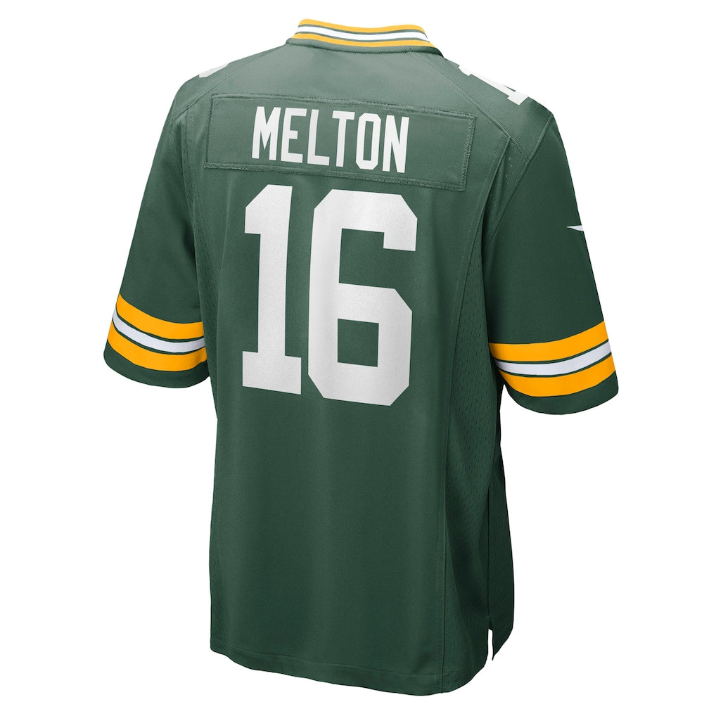 STECN GB.Packers #16 Bo Melton Green Team Game Jersey
