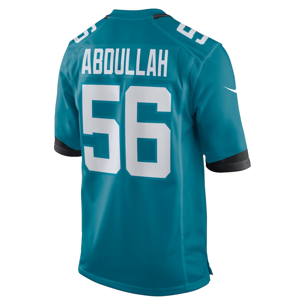 STECN J.Jaguars #56 Yasir Abdullah Teal Team Game Jersey