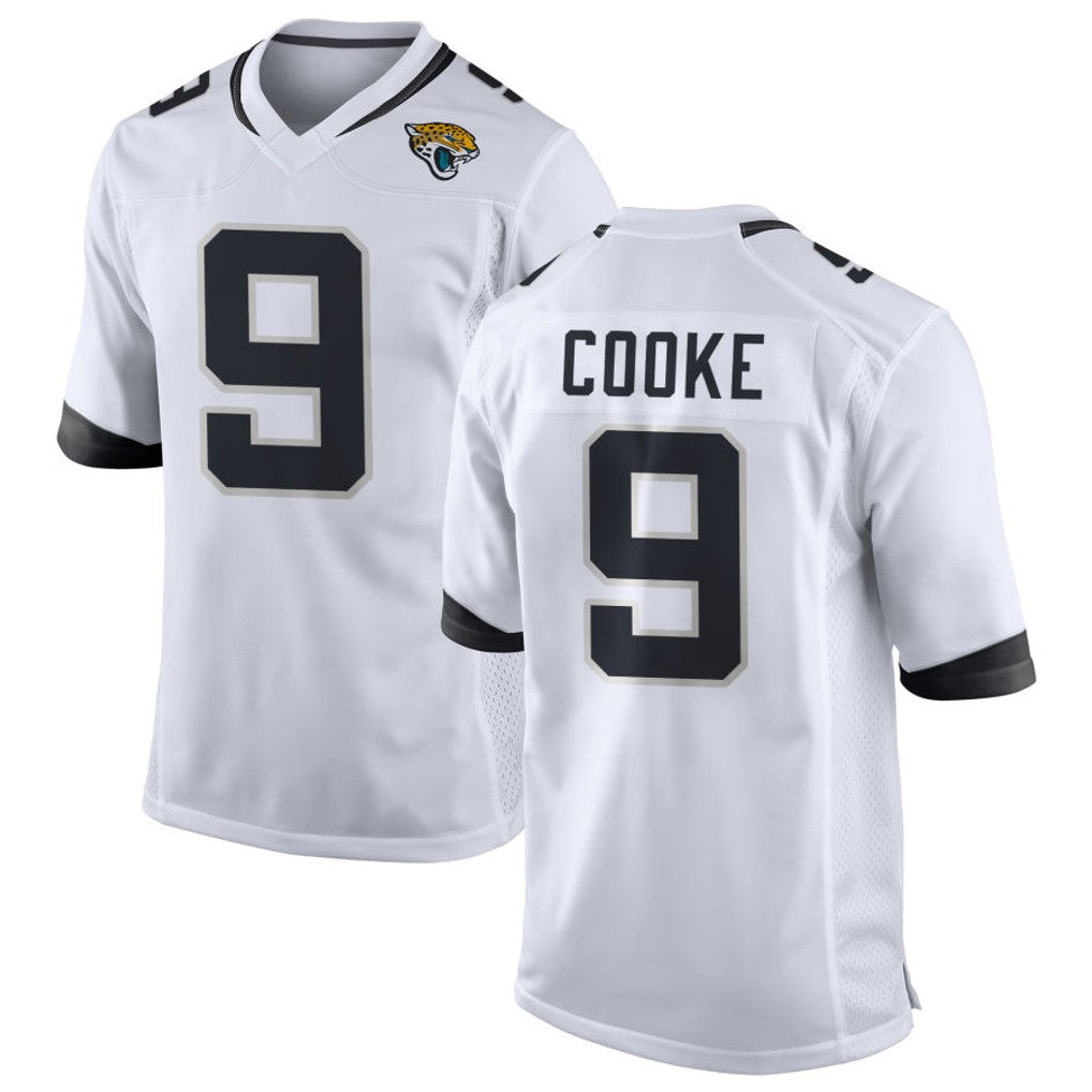 J.Jaguars #9 Logan Cooke Player White Home Game STECN Stitched Jerseys