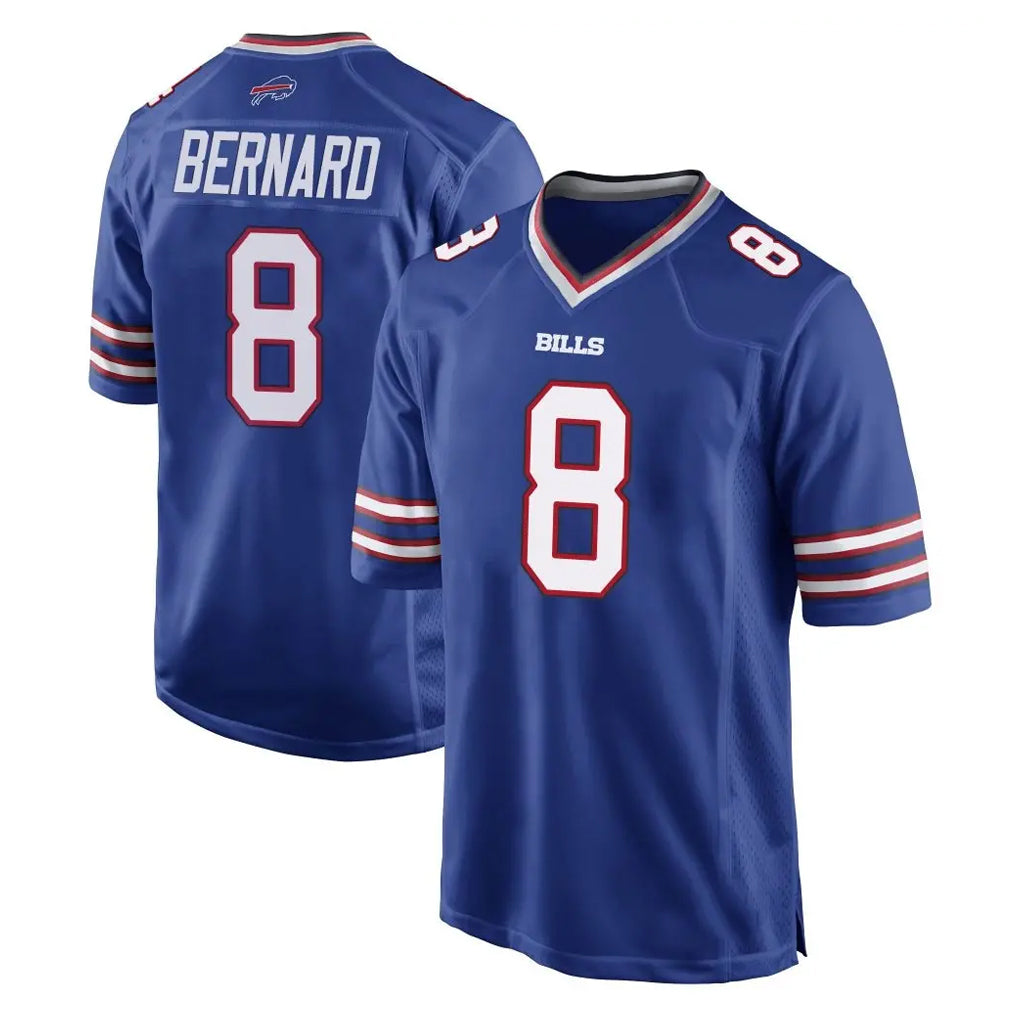 B.Bills #8 Terrel Bernard Player Royal Home Game STECN Stitched Jerseys