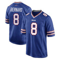 B.Bills #8 Terrel Bernard Player Royal Home Game STECN Stitched Jerseys