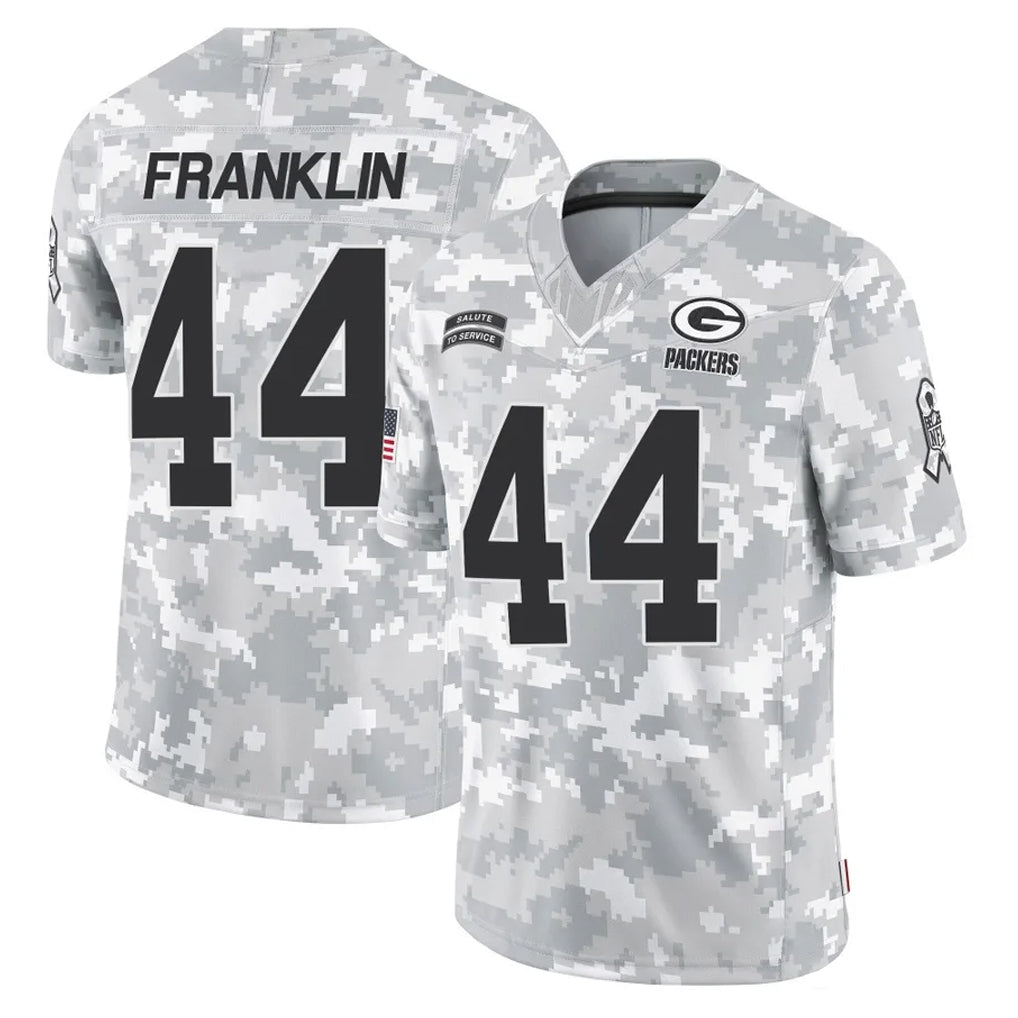 GB.Packers #44 Zaire Franklin Player Arctic Camo Salute To Service Limited STECN Stitched Jerseys