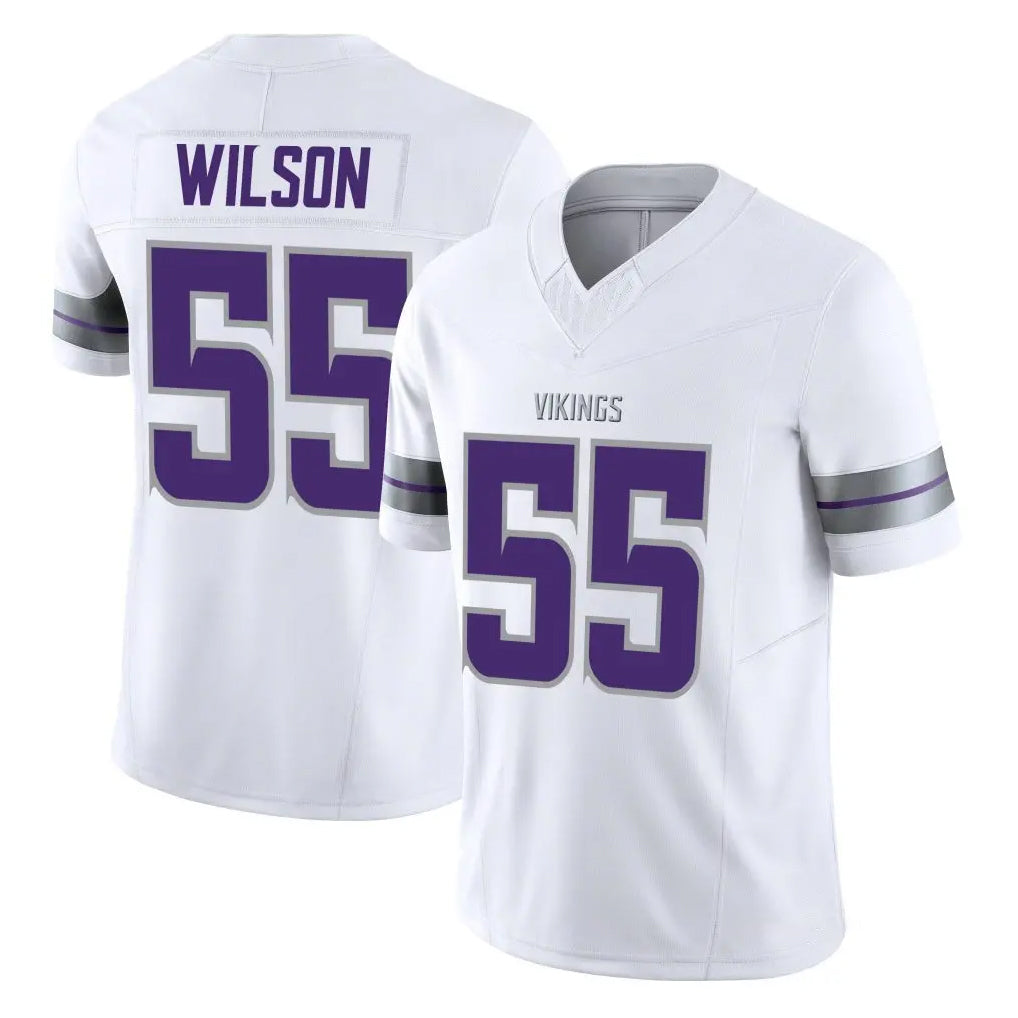 M.Vikings #55 Eric Wilson Player White Limited Alternate Vapor F.U.S.E. Home Game STECN Stitched Jerseys