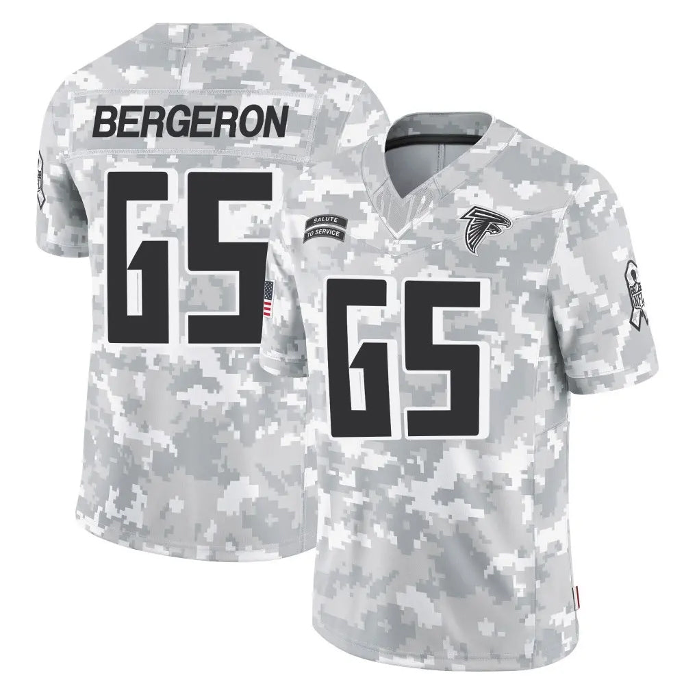 A.Falcons #65 Matthew Bergeron Player Camo Salute to Service Limited STECN Stitched Jerseys