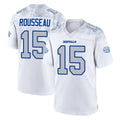 B.Bills #15 Greg Rousseau Player White Rivalries Collection Game STECN Stitched Jerseys