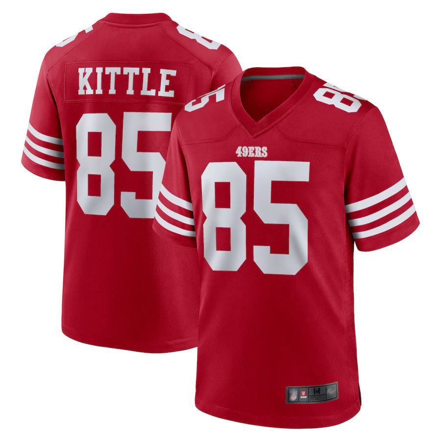 STECN SF.49ers #85 George Kittle Player Scarlet Player Game Stitched Jerseys