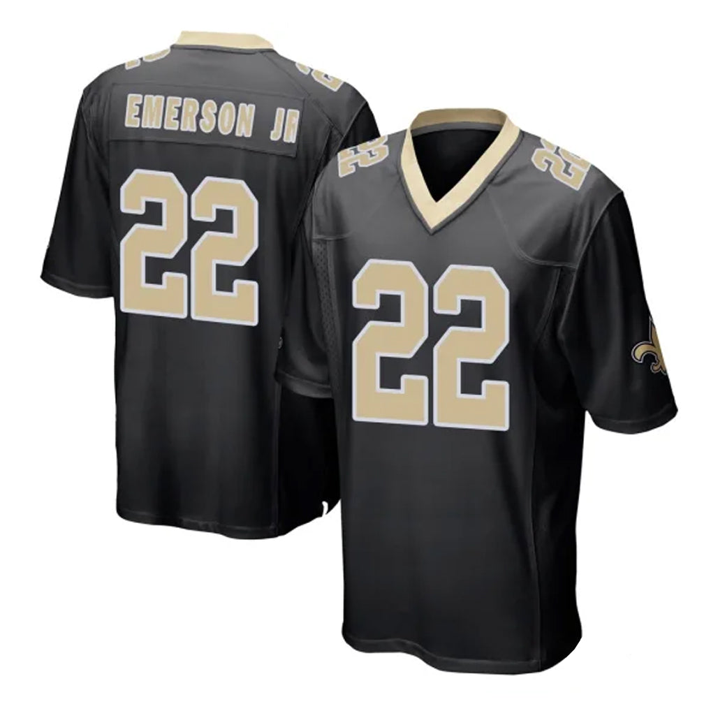 NO.Saints #22 Martin Emerson Jr. Player Black Home Game STECN Stitched Jerseys