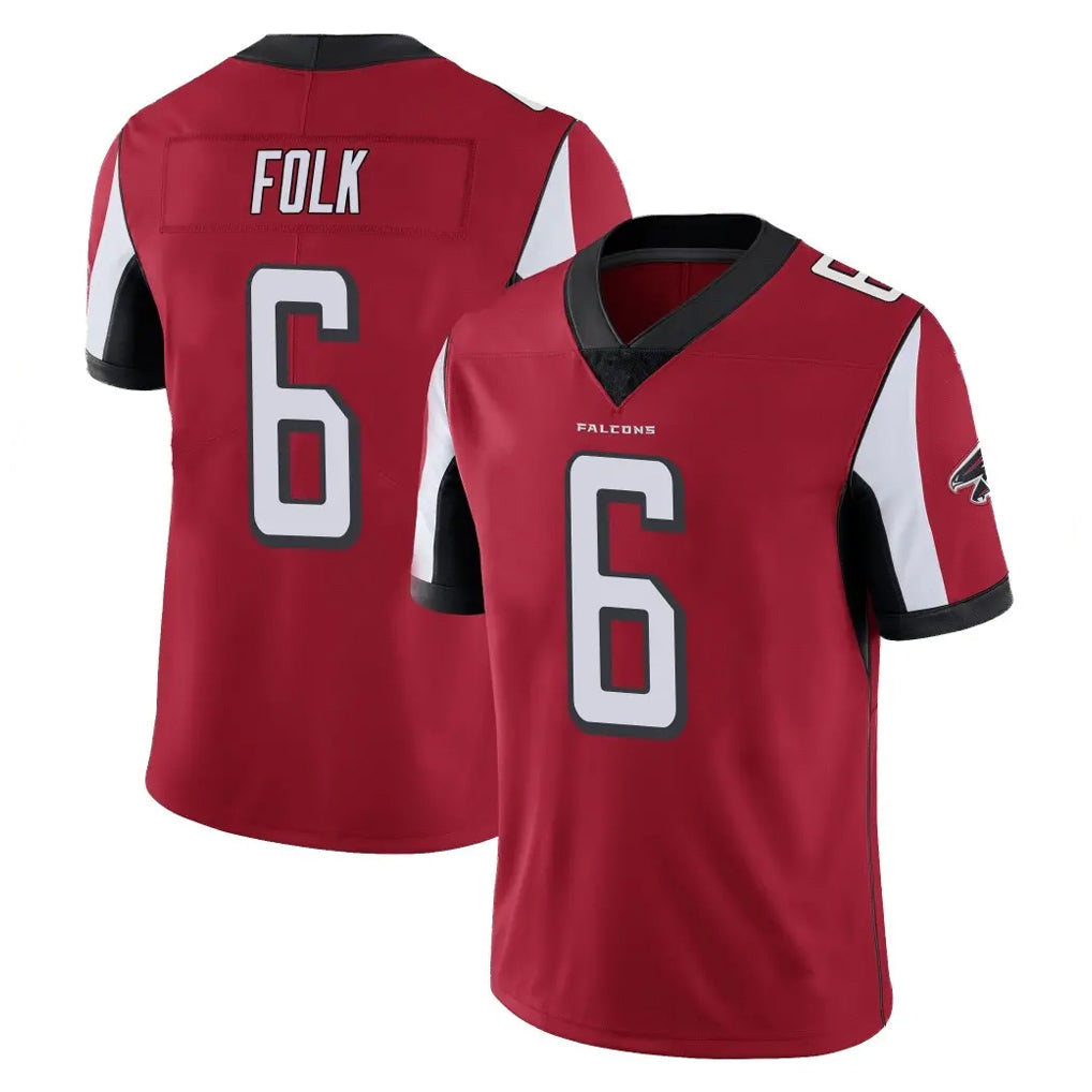 A.Falcons #6 Nick Folk Player Red Color Vapor Untouchable Limited Home Game STECN Stitched Jerseys