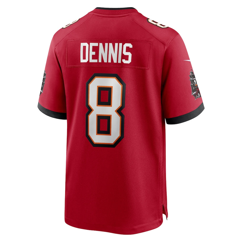 STECN TB.Buccaneers #8 SirVocea Dennis Red Game Jersey