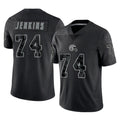 C.Browns #74 Elgton Jenkins Player Black Reflective Home Game STECN Stitched Jerseys