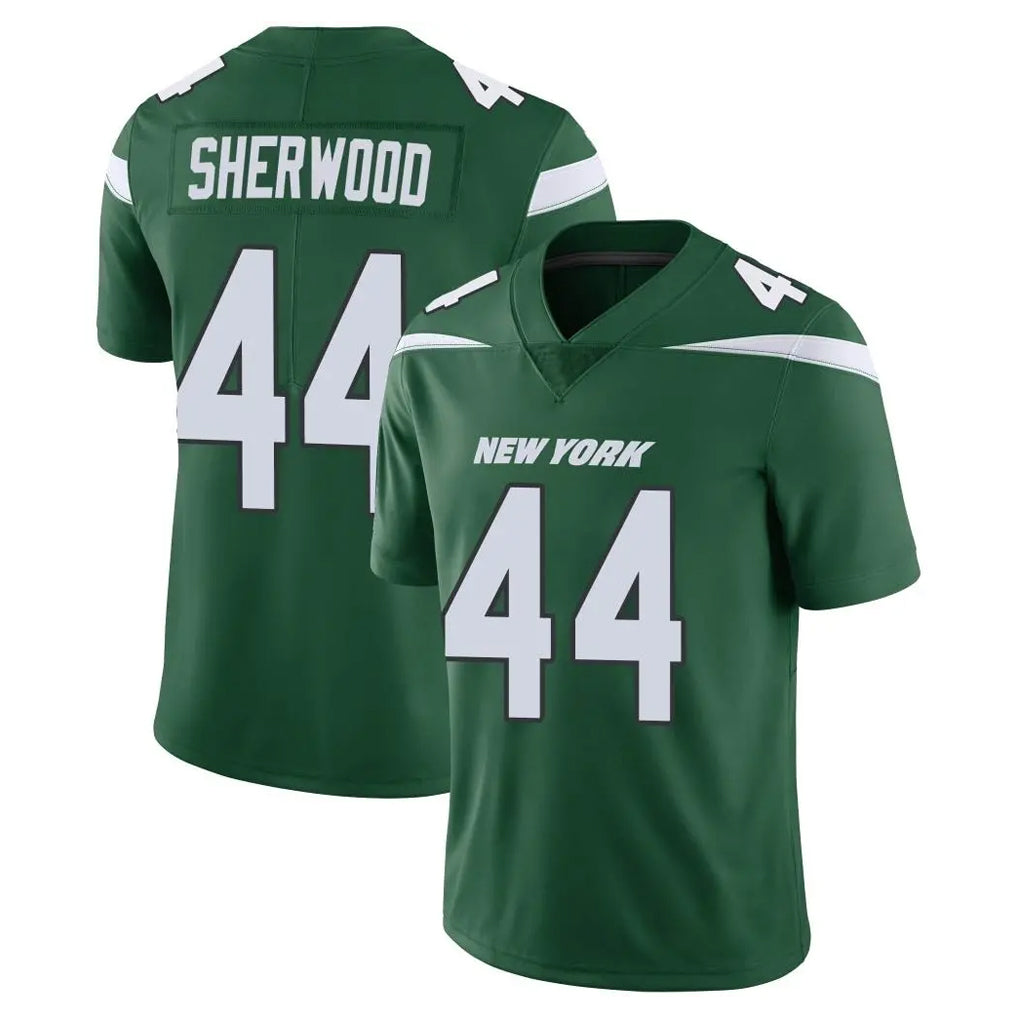 NY.Jets #44 Jamien Sherwood Player Green Limited Vapor Home Game STECN Stitched Jerseys