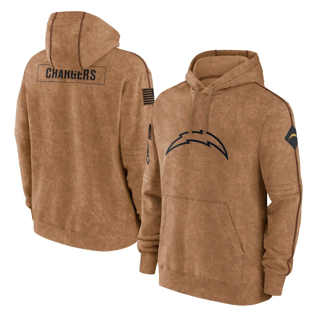 LA.Chargers ## Chargers Blank Player Brown Salute to Service Hoodies Limited Game STECN Stitched Jerseys