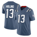 NE.Patriots #13 Mack Hollins Player Blue Limited Rivalries Collection Home Game STECN Stitched Jerseys