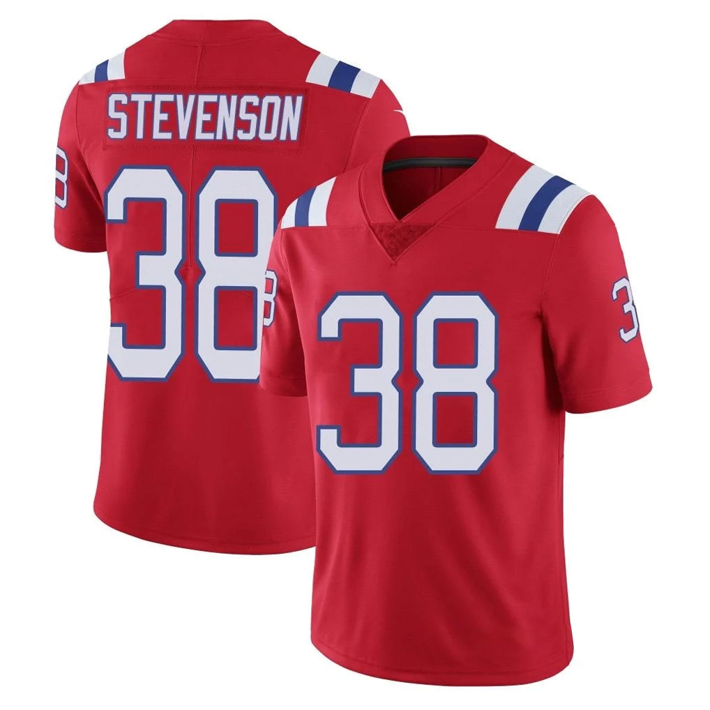 NE.Patriots #38 Rhamondre Stevenson Player Red Vapor Untouchable Home Game STECN Stitched Jerseys