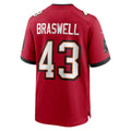STECN TB.Buccaneers #43 Chris Braswell Red Game Jersey
