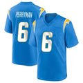 LA.Chargers #6 Denzel Perryman Player Blue Home Game STECN Stitched Jerseys