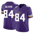 M.Vikings #84 Josh Oliver Player Purple Limited Vapor F.U.S.E. Home Game STECN Stitched Jerseys