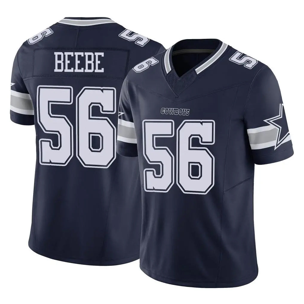 D.Cowboys #56 Cooper Beebe Player Navy Limited Vapor F.U.S.E. Home Game STECN Stitched Jerseys