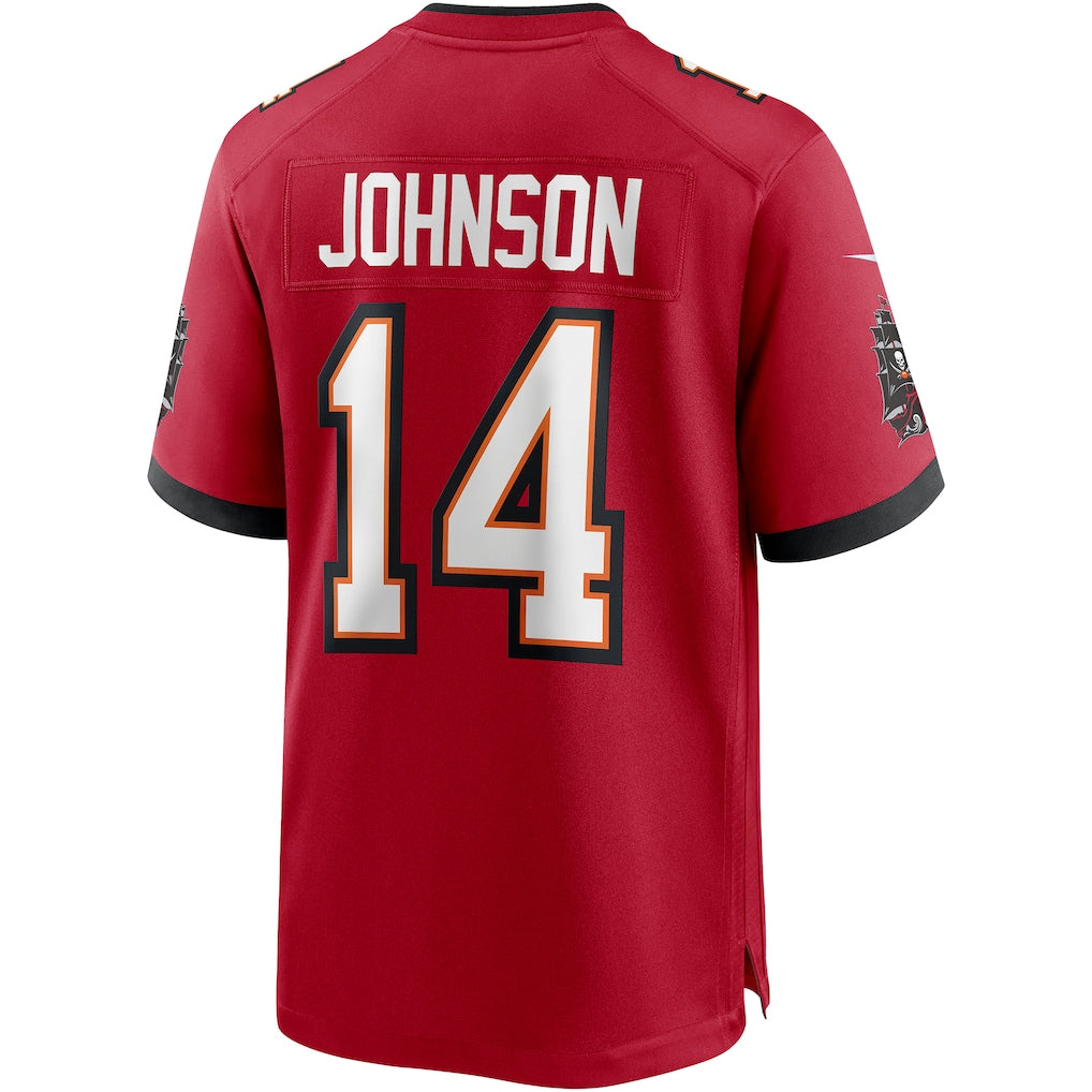 STECN TB.Buccaneers #14 Brad Johnson Red Game Retired Player Jersey