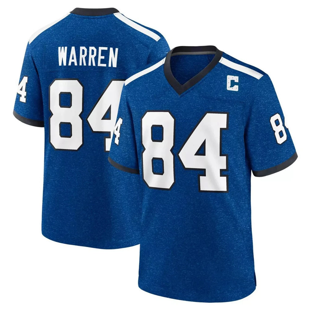 IN.Colts #84 Tyler Warren Player Royal Alternate Indiana Nights Home Game STECN Stitched Jerseys