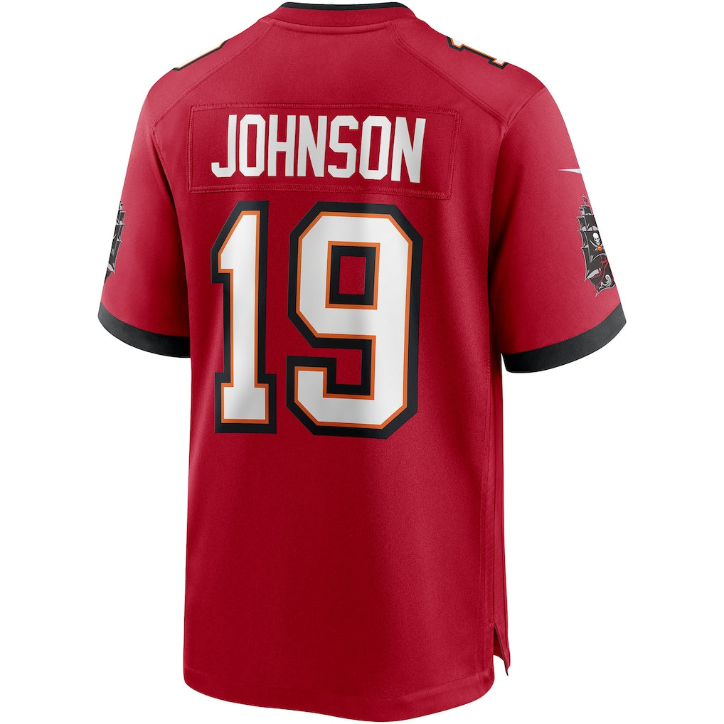 STECN TB.Buccaneers #19 Keyshawn Johnson Red Game Retired Player Jersey