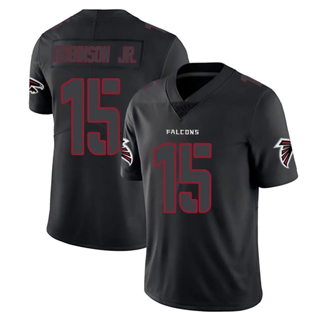 A.Falcons #15 Brian Robinson Player Black Impact Limited Game STECN Stitched Jerseys