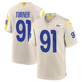 LA.Rams #91 Kobie Turner Player Bone Home Game STECN Stitched Jerseys