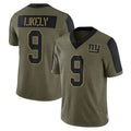 NY.Giants #9 Lsaiah Likely Player Olive Salute To Service Limited Game STECN Stitched Jerseys