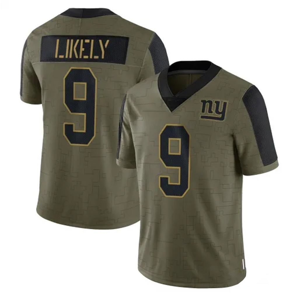 NY.Giants #9 Lsaiah Likely Player Olive Salute To Service Limited Game STECN Stitched Jerseys