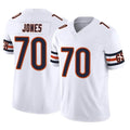 C.Bears #70 Braxton Jones Player White Vapor F.U.S.E. Limited Home Game STECN Stitched Jerseys