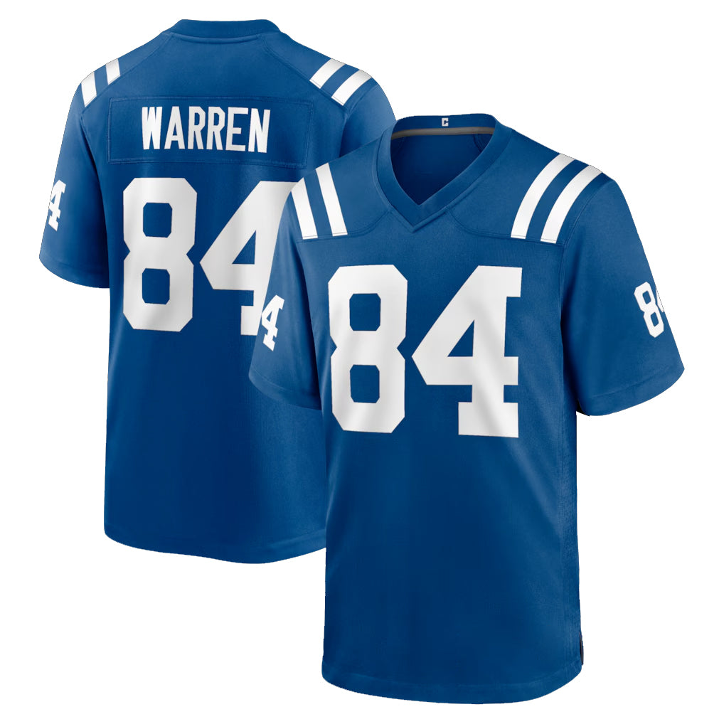 IN.Colts #84 Tyler Warren Player Royal Home Game STECN Stitched Jerseys