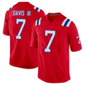 NE.Patriots #7 Carlton Davis III Player Red Home Game STECN Stitched Jerseys