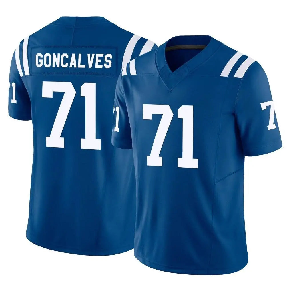 IN.Colts #71 Matt Goncalves Player Royal Limited Vapor F.U.S.E. Home Game STECN Stitched Jerseys