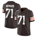 C.Browns #71 Tytus Howard Player Brown Color Vapor Untouchable Limited Home Game STECN Stitched Jerseys