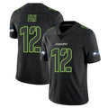 S.Seahawks #12 12th Fan Player Black Impact Limited Home Game STECN Stitched Jerseys