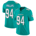 M.Dolphins #94 Jordan Phillips Player Aqua Limited Vapor Untouchable Home Game STECN Stitched Jerseys