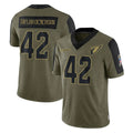 A.Cardinals #42 Dadrion Taylor-Demerson Player Olive Salute To Service Limited Game STECN Stitched Jerseys
