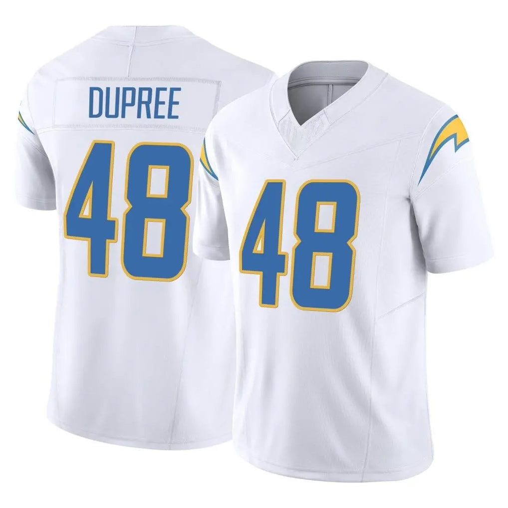 LA.Chargers #48 Bud Dupree Player White Limited Vapor F.U.S.E. Home Game STECN Stitched Jerseys