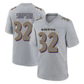 B.Ravens #32 Trenton Simpson Player Gray Color Rush Vapor Untouchable Game STECN Stitched Jerseys