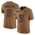 KC.Chiefs #9 Kenneth Walker III Player Brown Salute To Service Limited STECN Stitched Jerseys
