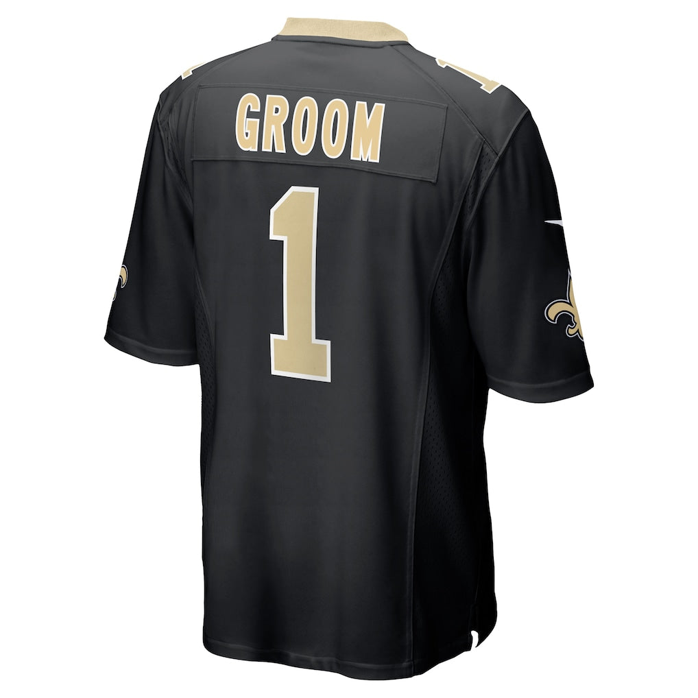 STECN NO.Saints #1 Groom Black Game Jersey