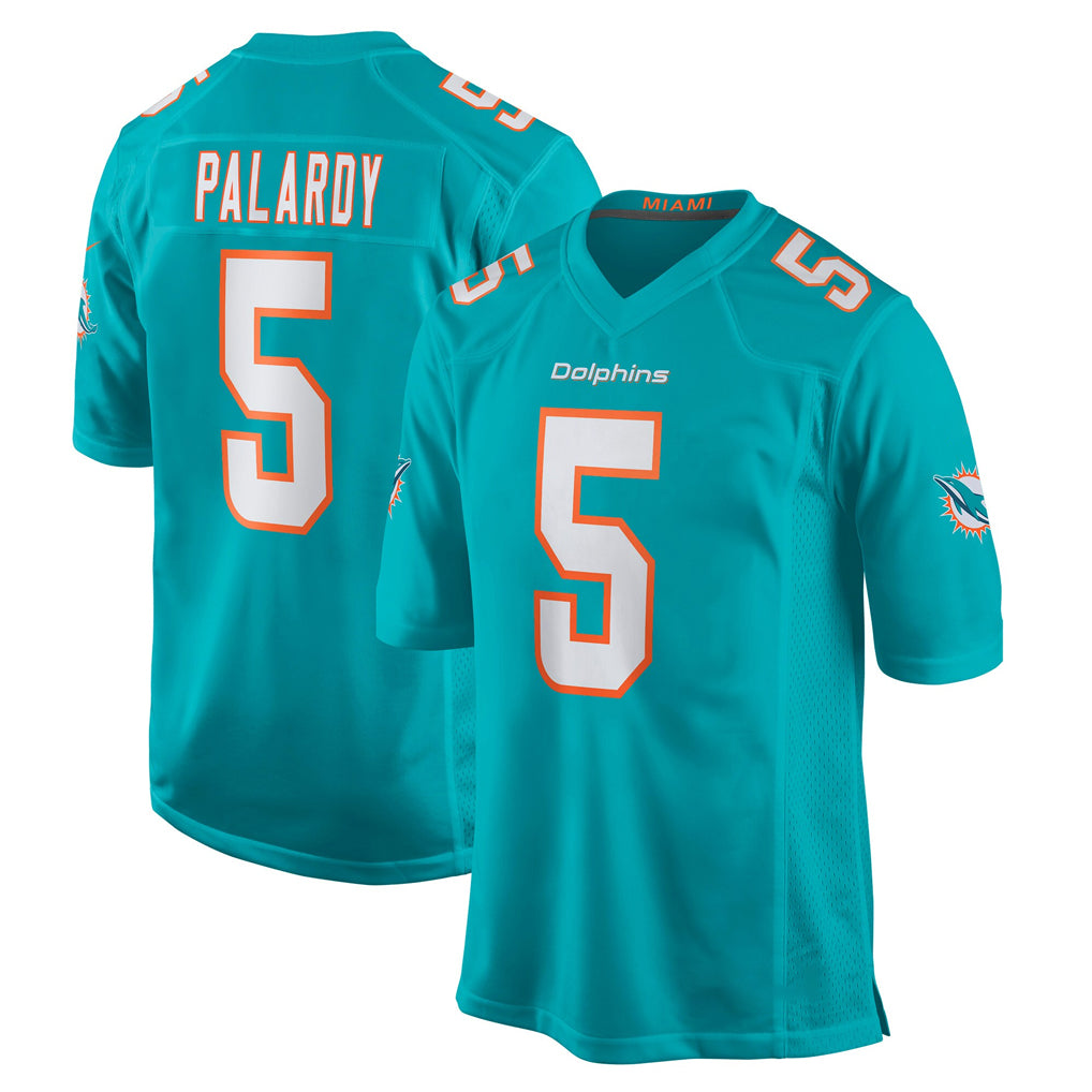 M.Dolphins #5 Jaylen Wright Player Aqua Home Game STECN Stitched Jerseys