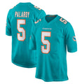 M.Dolphins #5 Jaylen Wright Player Aqua Home Game STECN Stitched Jerseys