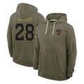A.Cardinals #28 Andrew Wingard Player Olive Salute to Service Pullover Hoodies Limited STECN Stitched Jerseys
