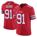 B.Bills #91 Ed Oliver Player Red Vapor Untouchable Limited STECN Stitched Jerseys