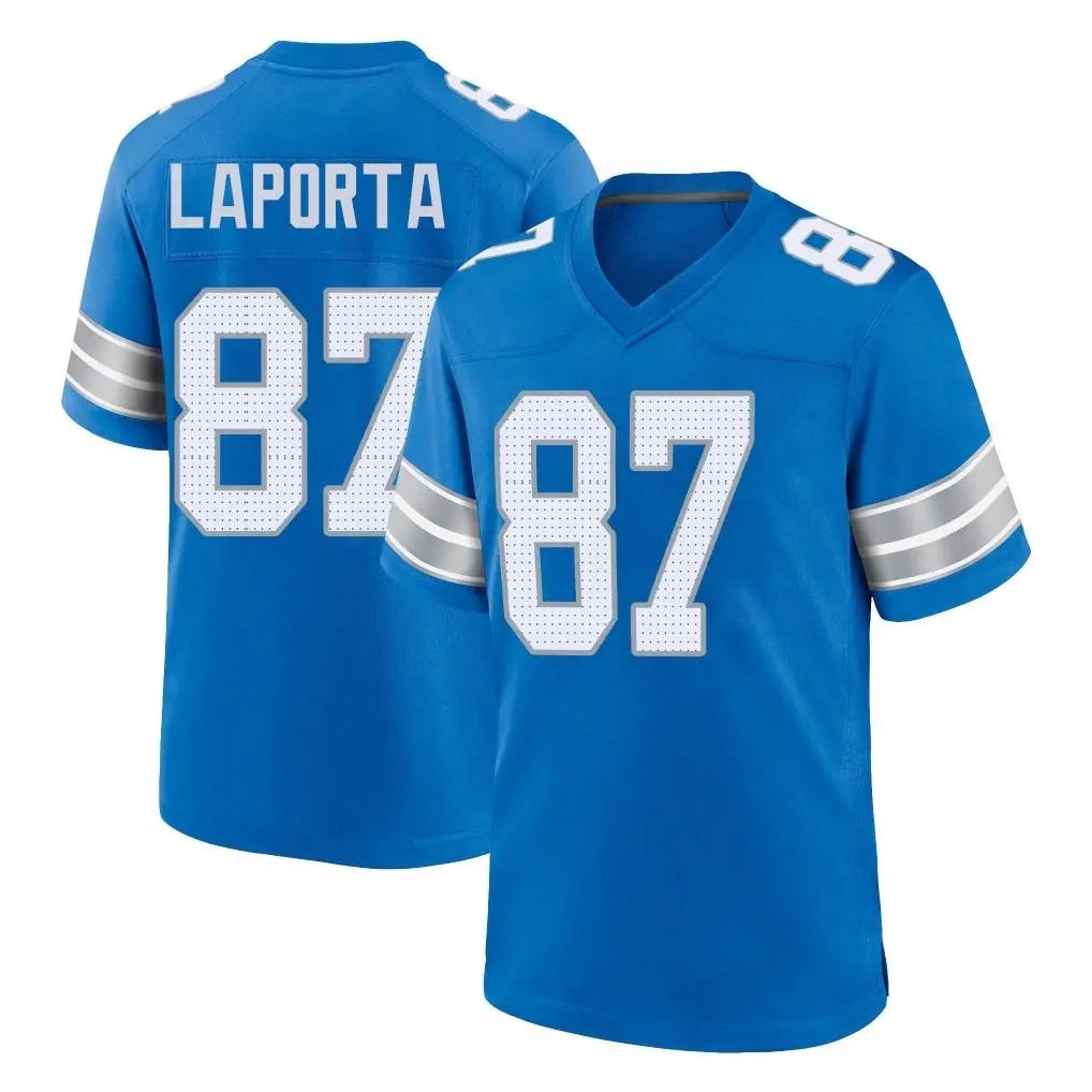 D.Lions #87 Sam LaPorta Player Blue Alternate Home Game STECN Stitched Jerseys