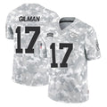 KC.Chiefs #17 Alohi Gilman Player Arctic Camo Salute To Service Limited Game STECN Stitched Jerseys