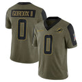 M.Dolphins #0 Ollie Gordon II Player Olive Salute To Service Limited Game STECN Stitched Jerseys