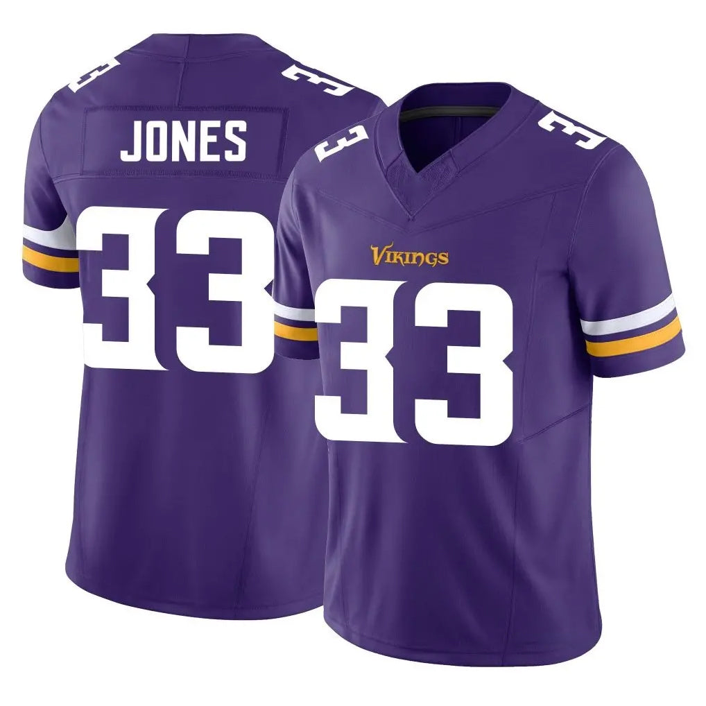 M.Vikings #33 Aaron Jones Sr. Player Purple Limited Vapor F.U.S.E. Home Game STECN Stitched Jerseys